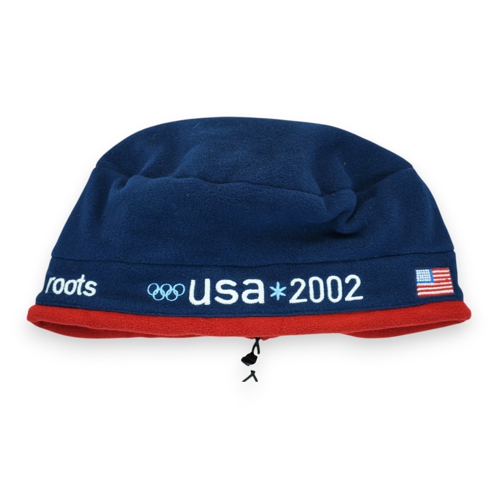 Vintage Roots Hat Cap Official Outfitter U.S.A. 2002 Olympics Team Beanie Beret